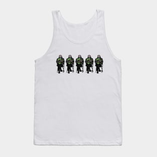 Five Bernie Sanders Mittens Holding Shamrocks for St Patricks Day Tank Top